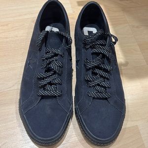 Black Suede Converse One Star Pro- like new